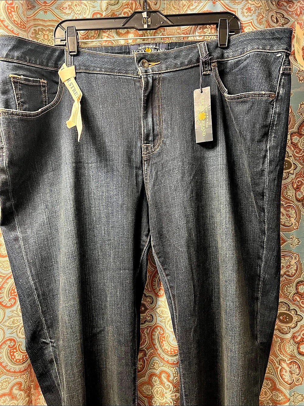 Lucky Brand Ginger Boot Bootcut Stretch Jeans Black Waist 22W NWT - Picture 2 of 9